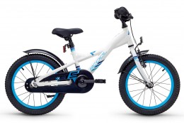 S'COOL велосипед для мальчика XXlite 16"стальной 1sp белый/голубой