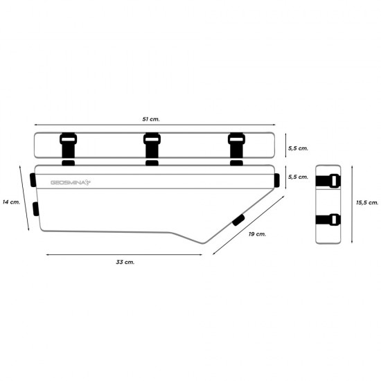 Сумка в раму GEOSMINA Large Frame Bag 5.5 Liters 51/34.5x5.5x15.5cm 160g