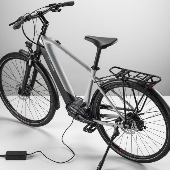 Велосипед BIANCHI E-bike T-Tronik T Sunrace 9s E6100 Disc Grigio Urbano/Dark Graphite/Matt 51
