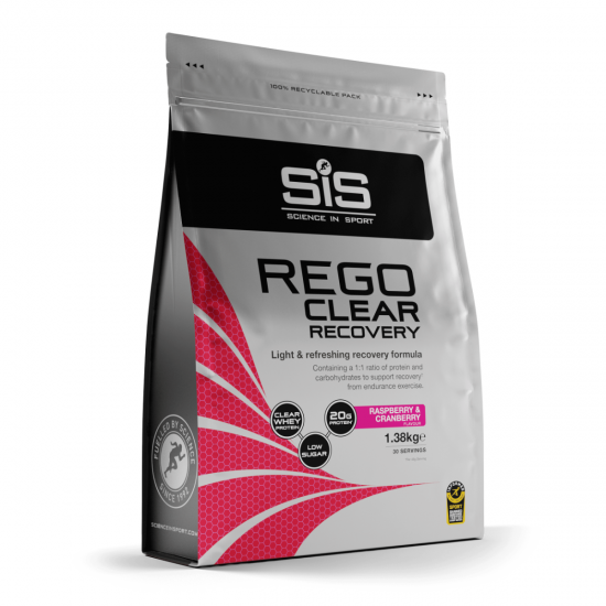 Напій відновлювальний SіS Powder REGO CLEAR 1.38kg Raspberry/Cranberry