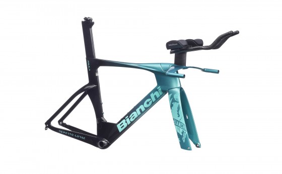Рама BIANCHI  Road TT AQUILA TT Disc Frame Metallic Celeste / Black UD Carbon (Full Glossy) M
