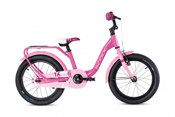 SCOOL велосипед для девочки niXe 16" alu 1sp светлый розовый