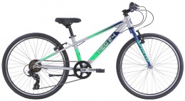 Велосипед 24" Apollo NEO 7s boys Brushed Alloy / Navy Blue / Neon Green Fade